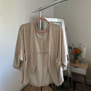 Athleta Cream Cardigan Sweater